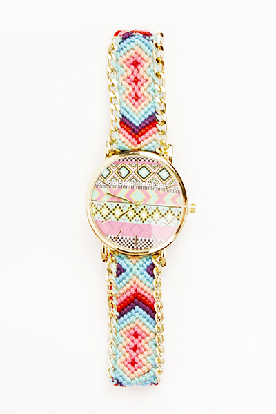 Aztec Woven Bracelet Watch